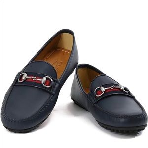 gucci loafers navy